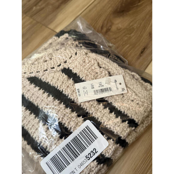 NWT! Madewell Square-Neck Crochet-Stitch Tank in Stripe Size Large - Picture 3 of 5